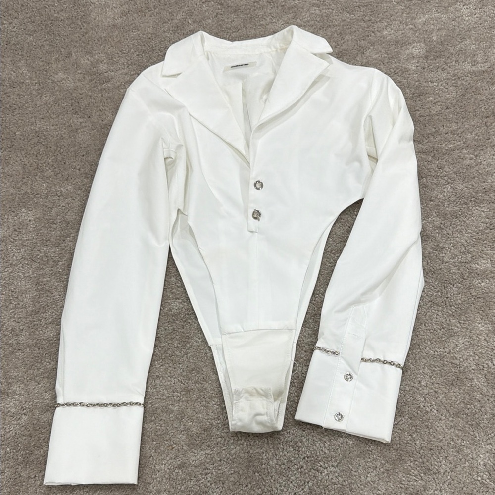 Maniere De Voir White Bodysuit